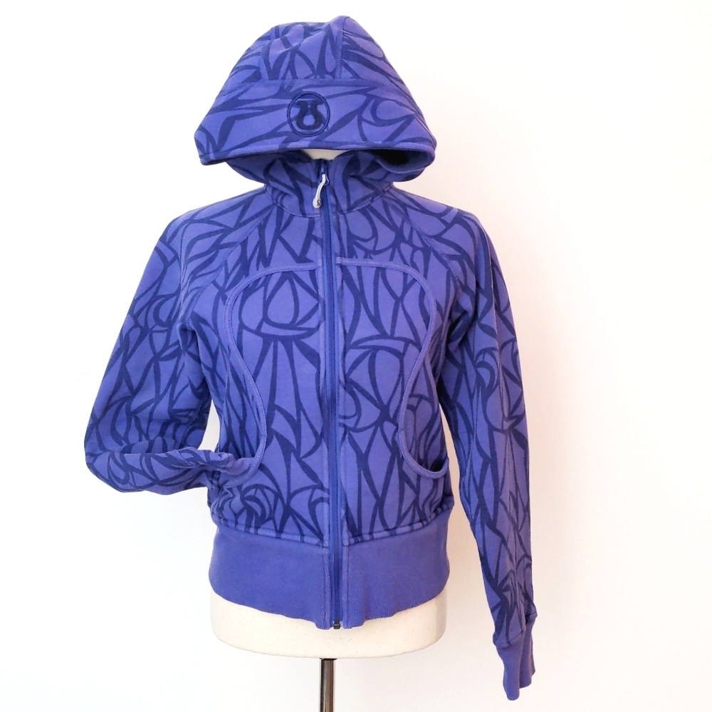 Purple Patterned Lululemon Scuba Hoodie 6 S/M